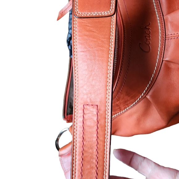Vintage Coach Soho Leather Bag Burnt Orange - Picture 9 of 11